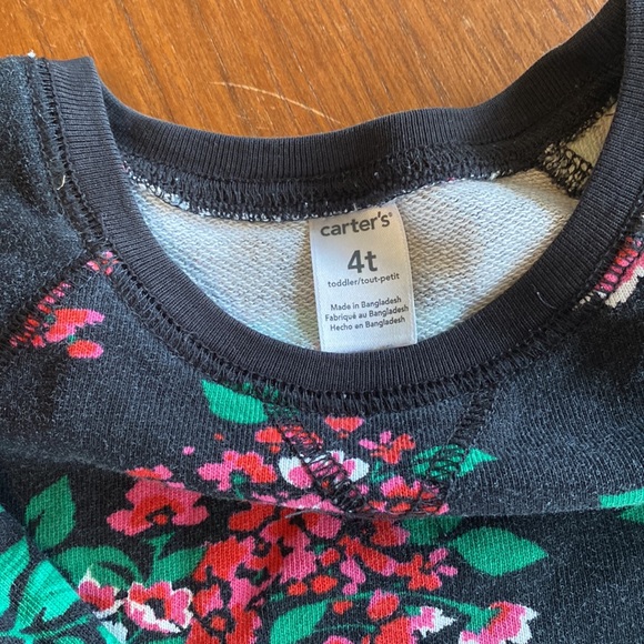 Girls 4T/5T bundle. Roots Lilac long sleeve and Carters Floral Crew sweatshirt! - Picture 6 of 7